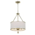 thumbnail image 5 of 513-SA Crystorama Lighting Broche - Three Light Chandelier in Traditional and Contemporary Style - 14 Inches Wide by 20 Inches High-Antique Silver, 5 of 7