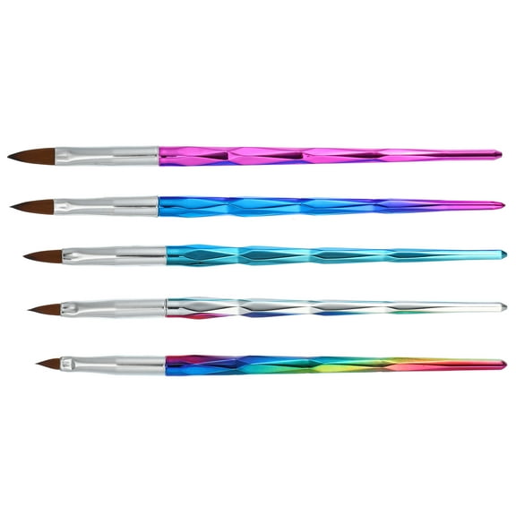 Unique Bargains Nail Art Brushes 5 Pcs Nail Design Tools Kit Nail Liner Brush Gradient Nail Liner Brush