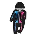 thumbnail image 6 of HJYCHN Suits Halloween Family Pajamas Family Pajamas Matching Sets Skeleton Print Hooded Zip Front Long Sleeve Full Length Homewear, 6 of 8