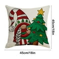 thumbnail image 3 of Antqov Christmas Decorations 2PCS Christmas Pillow Covers Christmas Gnome Throw Pillow Case 18x18" Decorative Red Green White Merry Christmas Cushion Cover for Home Couch Sofa Decor, 3 of 6