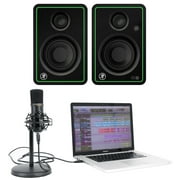 (2) Mackie CR3-X 3" Studio Monitors+USB Microphone w/Recording Interface+Stand