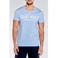 thumbnail image 3 of Gant Men's NHCT East Coast Short Sleeve T-shirt (224122), Medium, Frost Blue Melange, 3 of 4
