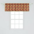 thumbnail image 2 of Ambesonne Anemone Flower Valance Pack of 2, Retro Romantic, 54"X18", Dark Coral Teal Yellow, 2 of 2