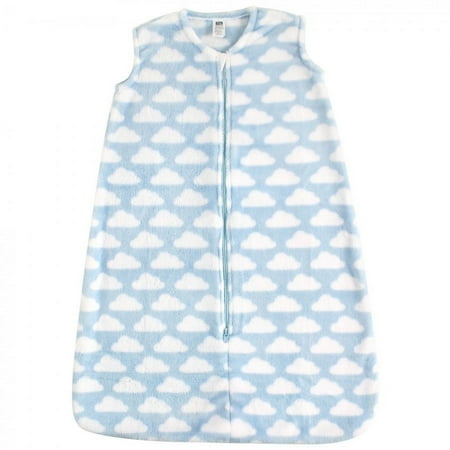 UPC: 0660168517194 | Hudson Baby Infant Boy Plush Sleeping Bag  Sack  Blanket  Blue Clouds Plush  12-18 Months