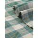 thumbnail image 5 of Camisa de botones de cuadros con cuello puntiagudo y mangas cortas para mujer INSPIRE CHIC en verde y blanco, 5 of 6