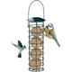 thumbnail image 1 of Comedero para pájaros, dispensador de alimentos para comedero para pájaros al aire libre, para bolas de grasa de pellets, para pájaros silvestres pequeños, verde oscuro, 1 of 5