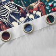 thumbnail image 4 of Homewish Gothic Skeleton Skull Black Out Curtains, Mystic Christmas Eve Curtains Pack of 2 (42x63 Each), Cartoon Xms Tree Bedroom Curtains, Black Out Curtains Room Decor, 4 of 6