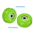 thumbnail image 3 of 52mm 95A Skateboard Wheels with Silver Bearing Street Wheels with Skate Tool, Green, 4 Pack, 3 of 5