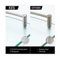 thumbnail image 3 of Estantes de vidrio que ahorran espacio, estantes flotantes para baño montados en la pared con riel con acabado en cromo pulido, para soluciones de almacenamiento elegantes y seguras, 3 of 5