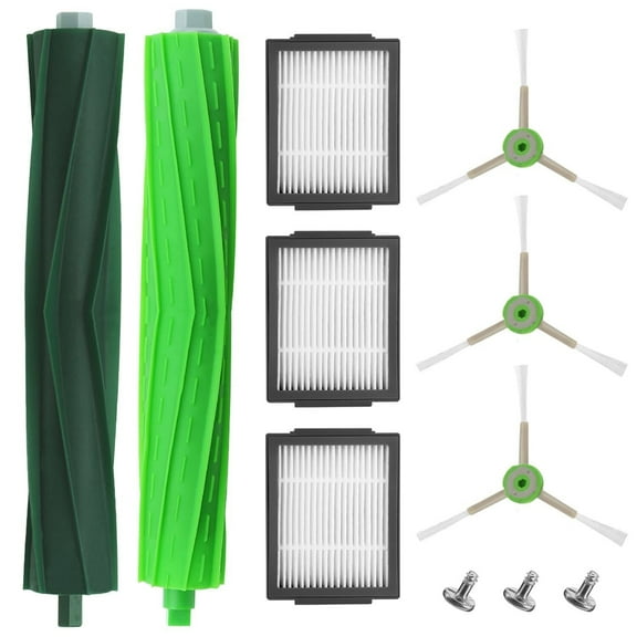 For Replacement Parts for Roomba i7  i4 E5 E6 E7 Series Vacuum Cleaner, Rubber Brushes   HEPA Filters   Edge-Sweeping Brushes