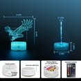 thumbnail image 6 of YSITIAN Night Light for Kids Eagle 3D Night Light Porpoise Illusion Lamp with Remote Control 16 Color Changing Xmas Halloween Birthday Gift G1116-107, 6 of 7