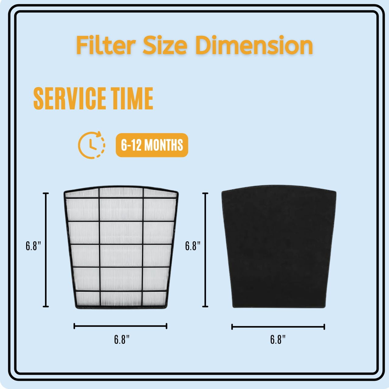 Nispira HP800 Replacement Filter for Hunter HP800 Multi-Room Large Console Air Purifier Series (1) True HEPA + (4) Activated Carbon Pre Filter