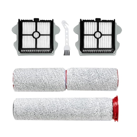 Replacement parts For Roborock Dyad/Dyad Pro Combo Cordless Wet Dry Vacuum Cleaner 6 Pcs accessories Kit; 1 Long Main Roller 2 Short Rollers 2 Filters 1 Cleaning Brush