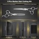 thumbnail image 3 of Kit de tijeras de corte de cabello profesional CIICII, juego de tijeras de corte de cabello de barbero 440C de 7 pulgadas (corte d, 3 of 7