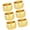 Gold, variant on Embossed Floral Metal Napkin Rings Set Of 6 For Dining Table Setting And Decors