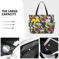 thumbnail image 3 of Pofeuu Green Mushroom Print Beach Bag,Waterproof Sandproof Beach Tote Bag, Large Capacity Foldable Beach Bags for Women, 3 of 7