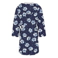 thumbnail image 5 of Women's Fleece Plush Robe Long Warm Plush Bathrobe Loungewear Jacket Printed Comfort Robe, 5 of 5