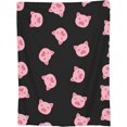 thumbnail image 3 of Pink Pig Blanket,Cute Cartoon Pig Face Flannel Fleece Throw Blanket,Super Soft Cozy Fluffy Warm Couch Bed Sofa Travelling Camping Blanket 60"X50" for Kids Adults All Season, 3 of 6