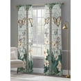thumbnail image 4 of Spring Sheer Curtains 96 Inch Length 2 Panels Set for Living Room/Bedroom, Butterfly Summer Botanical Flower Semi Curtain Sheers Drapes Rod Pocket Curtains Window Treatment Set 52''x96''x2, 4 of 7