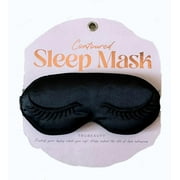 Satin Sleep Mask, Contoured Lash Protectors, Elastic Strap, Embroidered Lashes Front for Decoration, Trubeauty