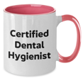 thumbnail image 2 of Funny Dental Hygienist Gifts from Friends for Father's Day Unique Two Tone Coffee Mug, 2 of 4