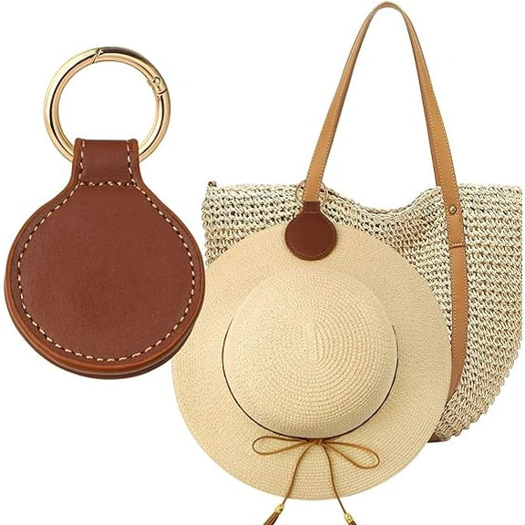 2PCS Hat Clip For Travel On Bag,Hat Clip for Travel,Magnetic Hat Storage,Travel Hat Hooks,Multifunctional,Vacation Beach Cruise Essentials Accessory (Brown)