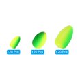 thumbnail image 3 of Uxcell 3 Size Floats Fishing, Oval Foam Floats Fishing Rig for Fly Fishing Strike Indicators, Yellow Green 60Pcs, 3 of 6