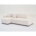 thumbnail image 5 of 3 Sectional With Chaise In Beige Soft Lamb Wool For A Relaxing Time - Upholstery & Extra Comfort, 5 of 5