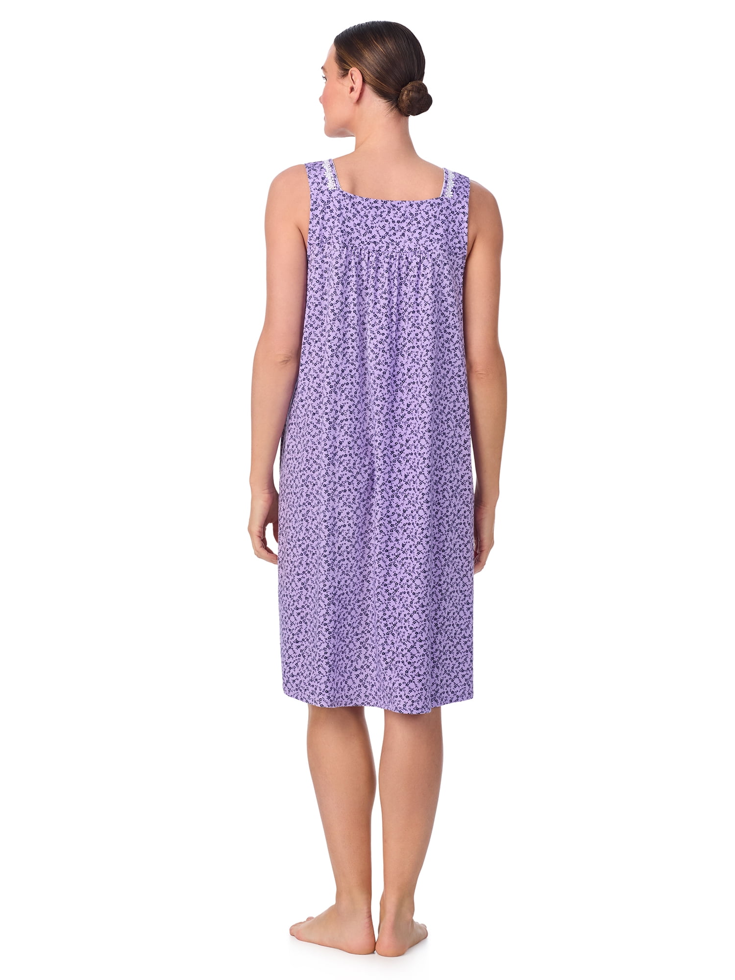 Aria Women's 100% Cotton Sleeveless 40" Nightgown, Sizes XS-5X