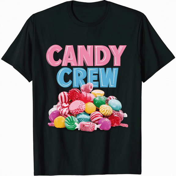 Cute Candy Crew Colorful Sweet Treat Graphic Unisex Short Sleeve T-Shirt