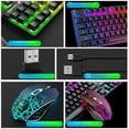 thumbnail image 4 of Juego de teclado y ratón inalámbricos Wolf T87 con carga inalámbrica y luminoso para juegos, 4 of 5