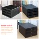 thumbnail image 3 of mueble de escritorio con cajón, de cuero, para oficina, con tres capas de almacenamiento de archivos (negro), 3 of 6