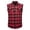 Wine, variant on Posijego Men's Plaid Tank Tops Collared Button down Sleeveless Shirts with Pockets Trendy Tank Tops Summer Shirts