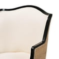 thumbnail image 6 of bali & pari Elizette Rattan and Bayur Wood French Provincial Accent Chair, Black, 6 of 10