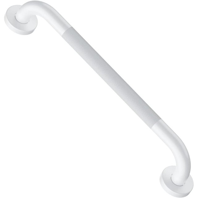 Barra de apoyo para ducha ZUEXT de acero inoxidable blanco frotado con aceite, 40 cm