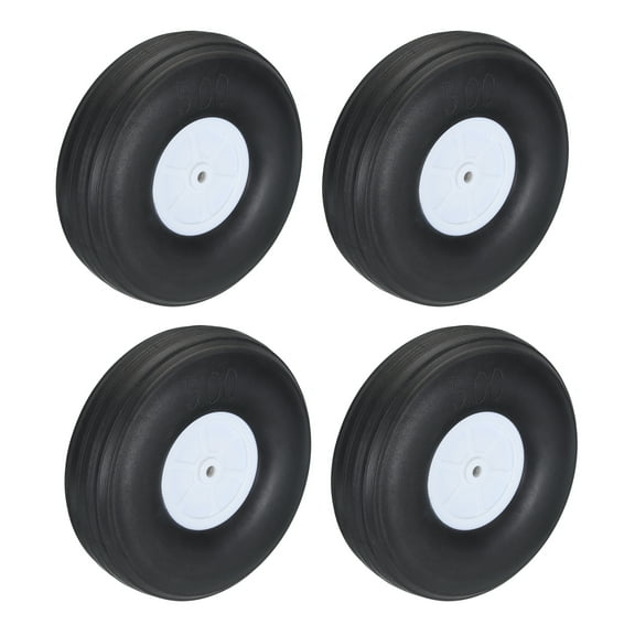 RC Airplane Wheels 5" OD RC Airplane ,PU Sponge Wheels for DIY RC Model Plane Aircraft,Pack of 4