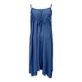 thumbnail image 4 of dazeni Teen Girls Backless Cami Dresses Spaghetti Strap Sleeveless House Dress Long Sundress with Back Tie Summer Beach Clothes, 4 of 8