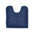 thumbnail image 2 of Better Trends 20" x 20" U-Shape Toilet Rug, 100% Cotton Soft Reversible Tufted Bathroom Rug, Contour Mat, Water Absorbent, Machine Washable, Toilet Base Rug (Navy) Edge Collection, 2 of 4