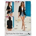 thumbnail image 7 of Xuanfei Women Open Front Cardigan 3/4 Sleeve Eyelet Ruffles Cardigan, 7 of 7