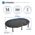 thumbnail image 3 of Open Box Stamina Compact Lightweight Rebound Oval Fitness Exercise Trampoline, 3 of 11