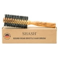 thumbnail image 1 of Cepillo redondo de cerdas de jabalí SHASH - Fabricado en Alemania | Da volumen y revitaliza tu cabello con resultados más suaves y suaves - Exfoliación y estimulación del cuero cabelludo - Mango de ma, 1 of 2