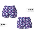 thumbnail image 5 of Lsque Skull Flower Pattern High Waisted Biker Shorts for Women-Tummy Control Fitness Athletic Workout Running Yoga Gym Shorts,Moisture-Wicking-Medium, 5 of 9