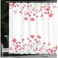 thumbnail image 4 of Ambesonne Floral Shower Curtain, Herbs Blossoms Bridal, 69"Wx84"L, Pink Green White, 4 of 5