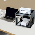 thumbnail image 5 of Desktop Organizer Cabinet Wood Desk Storage Shelf For Office Supplies Small Cabinet For Countertop Storage For Workspace Counter Storage Printers Holders, 5 of 5
