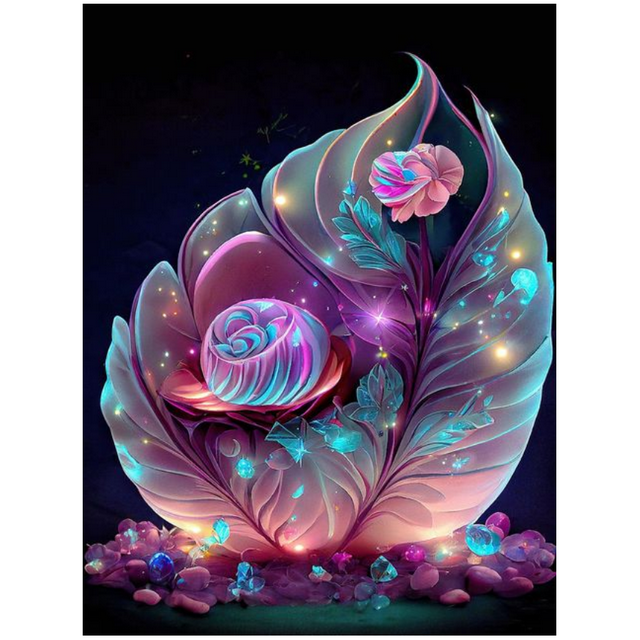 Fairy Dust Beach Shells DIY Diamond Painting Cross Stitch Kit, Starfish Full Drill Mosaic Rhinestone, 30*40cm, unframed.,3-TZ