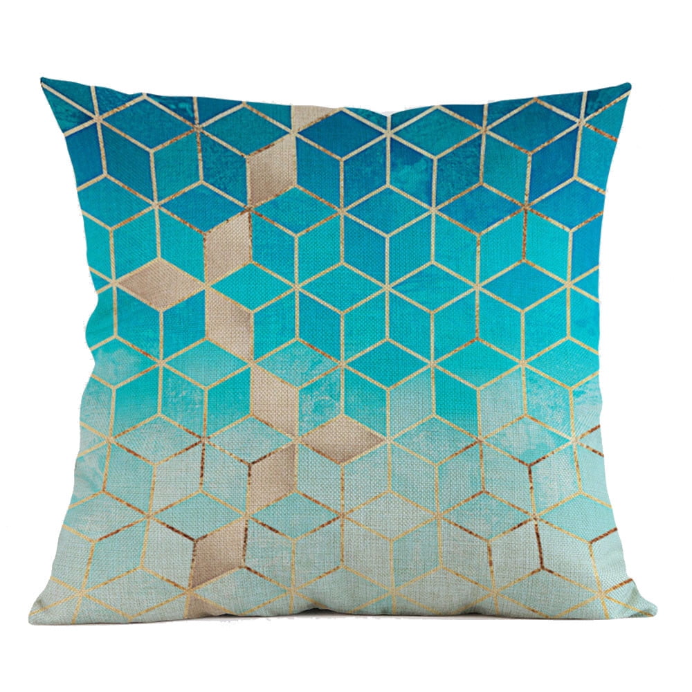 18"*18" Throw Cotton Waist Geometric Pillow Cover Sofa Cushion Decor Home Case