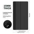 thumbnail image 4 of Extra Thickened 15mm Exercise Mat (72" x 32") for Men & Women Non Slip with High Density Large Shock Absorber Pad for Home Gym Travel & Floor Outside Fitness in Black, 4 of 8