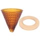 thumbnail image 1 of Filtro de cafetera de vidrio reutilizable, embudo de goteo de café, hervidor de agua, accesorios para cafetera, color marrón, 1 of 5