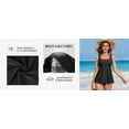 thumbnail image 4 of Charmo Tummy Control Scalloped Square Neck Padded Black Bikini & Tankini Top (Women's XL), 4 of 4
