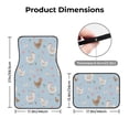 thumbnail image 4 of Daiia Funny Chicken Printed Car Floor Mats Set of 4, Durable Non Slip Auto Floor Carpet, Car Interior Carpets Proof Foot Pads Anti-Slip Cushion Automoetive Accessories, 4 of 6